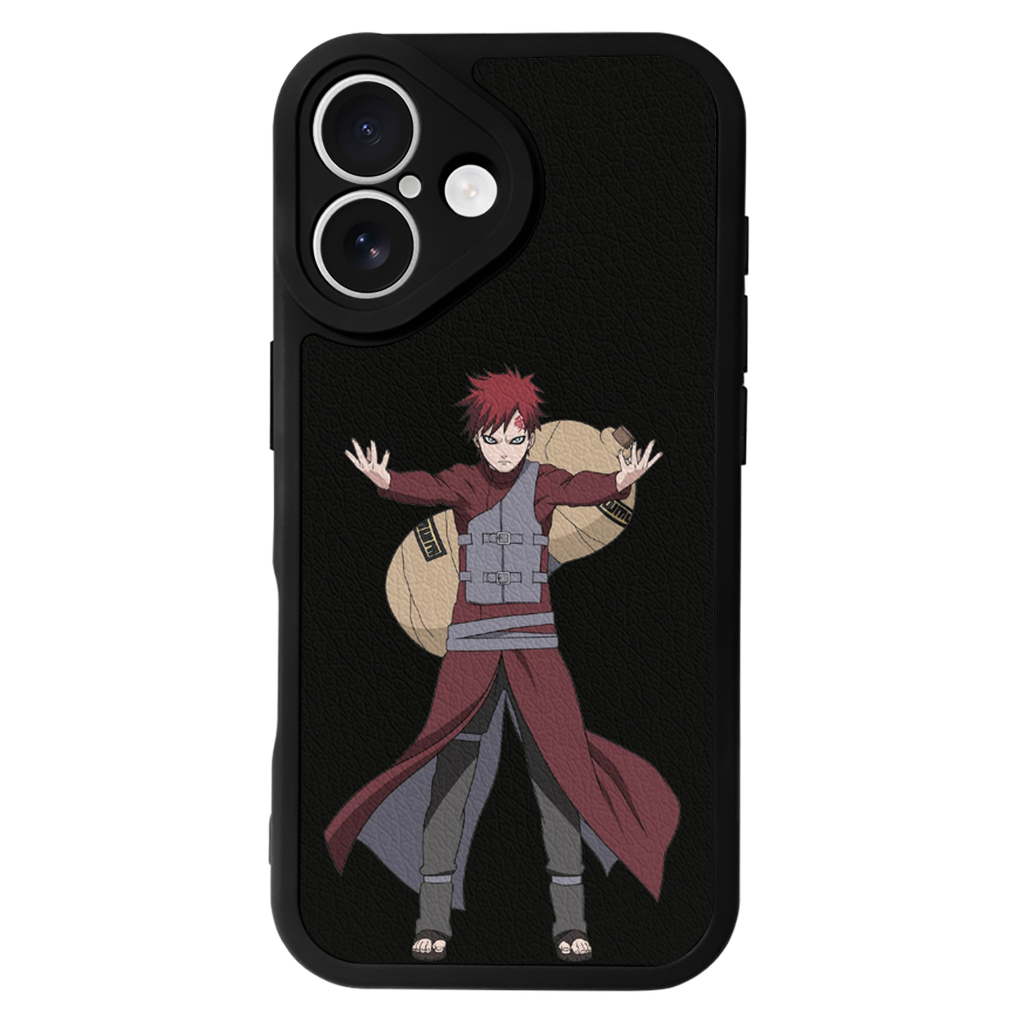 （画像用） NARUTO -ナルト- ガアラ Gaara 【iPhone 16シリーズ対応】シリコンスマホケース（レザー調） 材質：シリコン